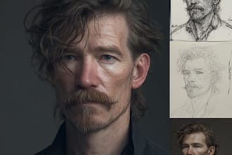 create realistic ai character and art with custom face