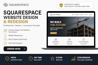 squarespace website redesign squarespace construction website development