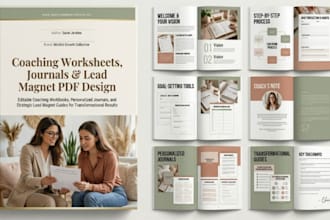 german mindset coaching worksheets journals lead magnet pdfs for life coaches