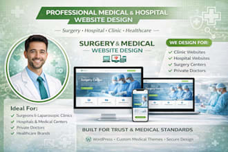 build responsive website for pharmacist, healthcare, clinic with medical layout