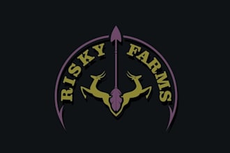 design best quality beautiful logo for risky farms