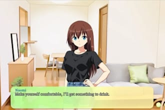 program and develop your visual novel game using renpy