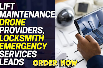 generate lift maintenance, drone providers, locksmith emergency service leads