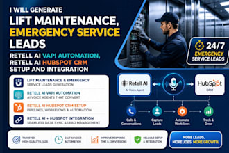 lift maintenance, emergency service leads, set up retell ai hubspot automation