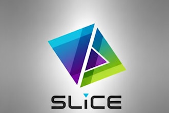 design a modern and creative slice logo for your brand