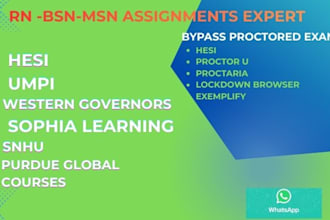 help with wgu, hesi, teas, sophia, straighterline, proctoru, lockdown, praxis