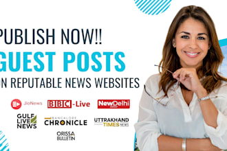 write and publish guest posts of your company on news websites