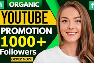 get you organically 1,000 real youtube followers guarantee