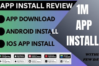 publish mobile app install, 1000 user review, mobile app promotion