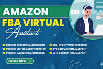 be your amazon fba virtual assistant for amazon store management