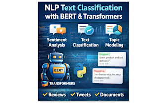 do nlp sentiment analysis, text classification or topic modeling using bert