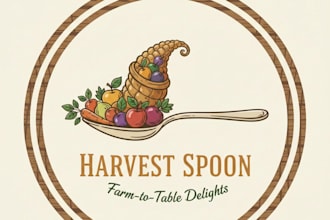 design a modern and appetizing food logo for your brand