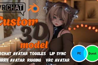 do furry avatar, custom vrchat avatar, vrc avatar, vr character, furry nsfw