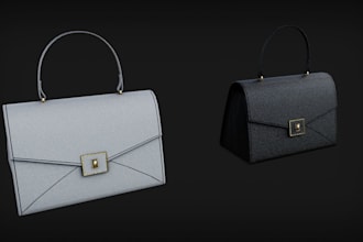 create a handbag model along with a photorealistic render and animation