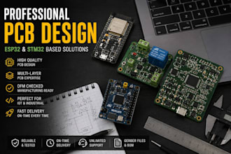 idesign and program a custom esp32 or arduino pcb with sensors and gerber
