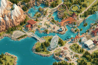 create a stunning theme park map or for your event