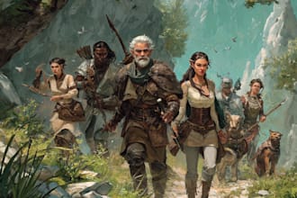 design custom dnd party portraits and group art