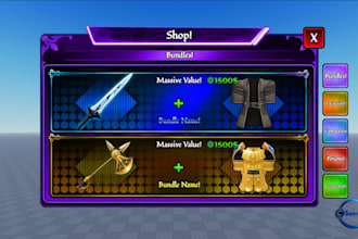 design clean and professional roblox gui for your  game