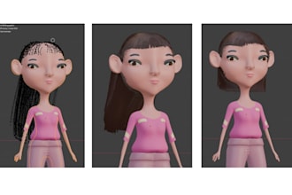 make stylized or realistic hair for 3d characters