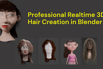 make stylized or realistic hair for 3d characters