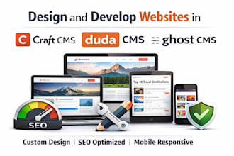 design and develop websites in craft cms and ghost cms