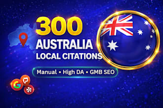 do 300 australia local citations and business directories