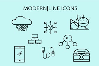 design modern technology icon set for UI