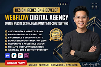 webflow digital agency website design, webflow agency website webflow expert