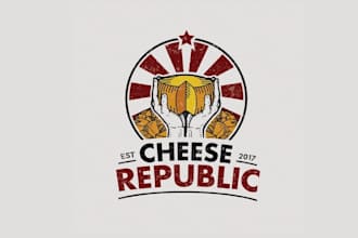 design sustainability cheese republic logo for you