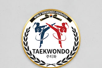 design a bold and professional taekwondo logo for your brand or club