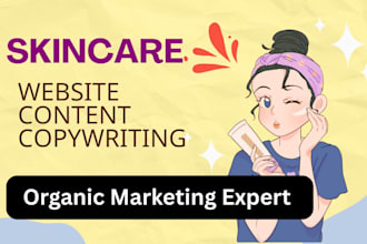 do website content copywriting for your skincare brand