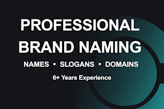 create professional brand names slogans and domain ideas