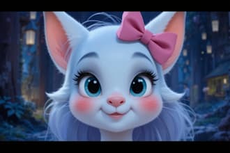 do cute disney cartoon portrait