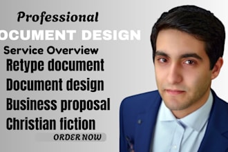 be a document retyping, design and business proposal