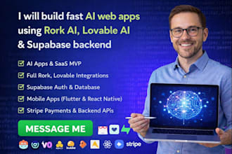 build modern ai web apps using rork ai, lovable ai, supabase and real backend