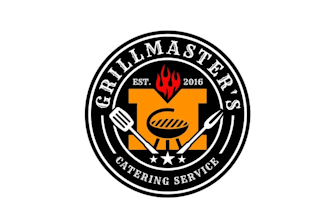 make new restaurant logo with grill masters catering service