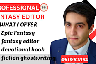 be a epic fantasy editor and fiction ghostwriter