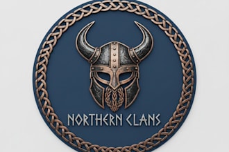 design a fierce and bold viking helmet logo for your brand