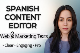 edit and proofread spanish web or marketing content