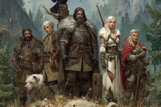 create your dnd group party illustration