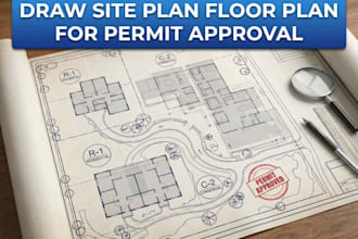 draw site plan floor plan permit approval property layout zoning landscaping