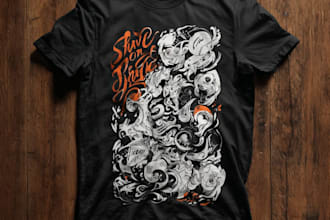 custom typography t shirt design