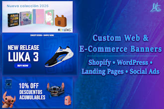design high converting banners for shopify, wordpress and websites
