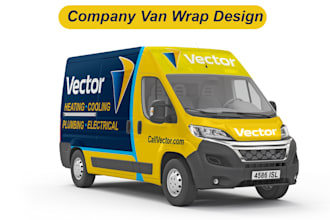 design company van, custom van, camper van , van wrap, any vehicle wrap design