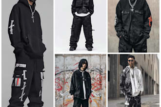 urban brutalist style streetwear in 24 hours