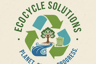 design a modern and eco friendly recycling company logo