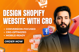design, redesign ecommerce shopify website for cro