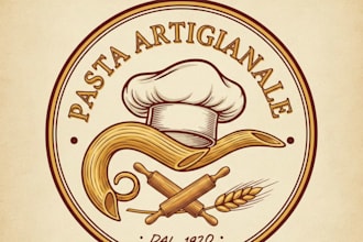 design a delicious and creative pasta logo for your brand