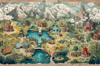 illustrate a charming custom map