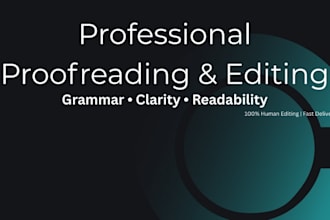 professionally proofread and edit content for grammar